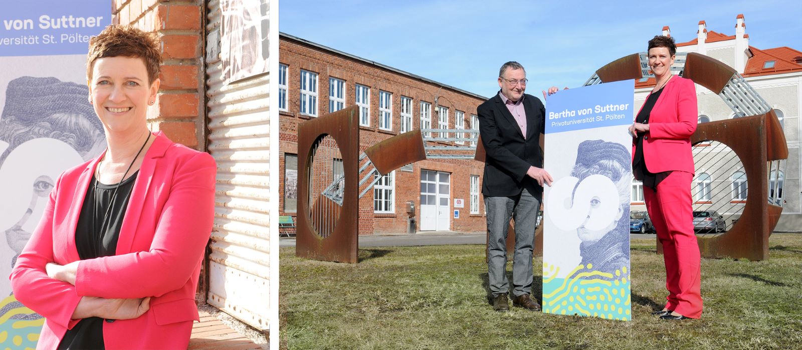 Silvia Weigl und Peter Pantuček-Eisenbacher am Campus