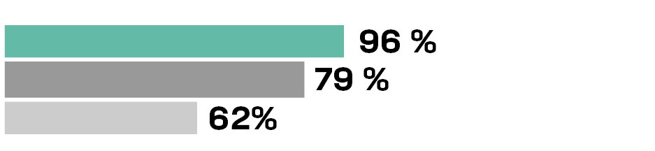 Balkendiagramm 95 % stimmen zu